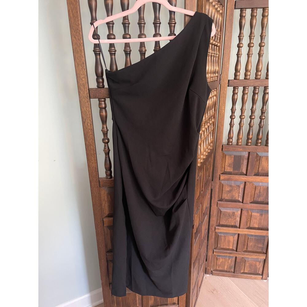 NWT Billy J‎ Alaina Midi Dress Black Side Slit Cocktail Event Classic Womens 12 - Picture 3 of 9